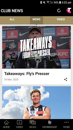 Collingwood Official App Screenshot 1