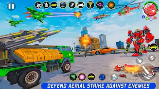 Army Truck Robot Car Game 3d Screenshot 1