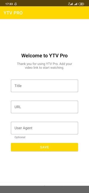 YTV Player Pro Captura de tela 1