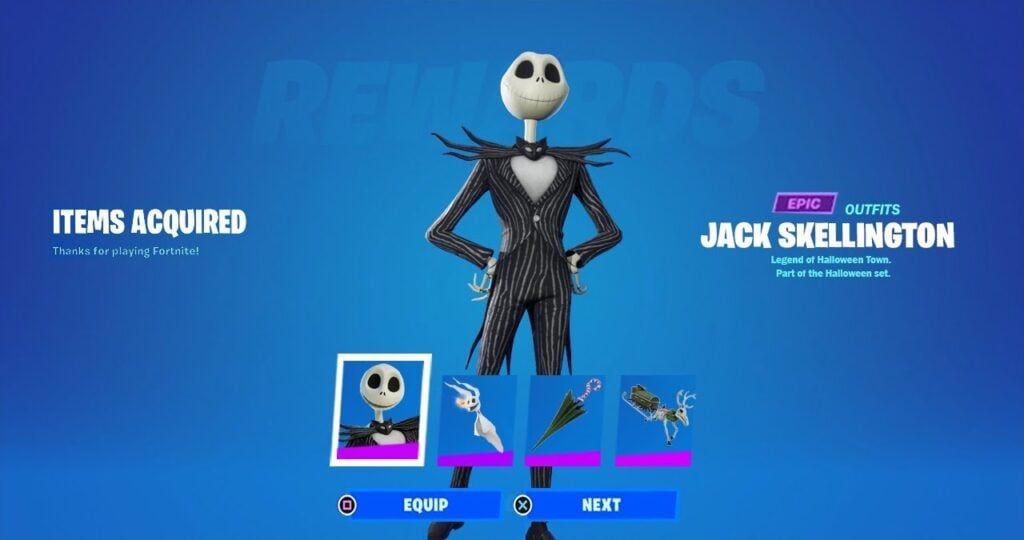 Jack Skellington Skin in Fortnite
