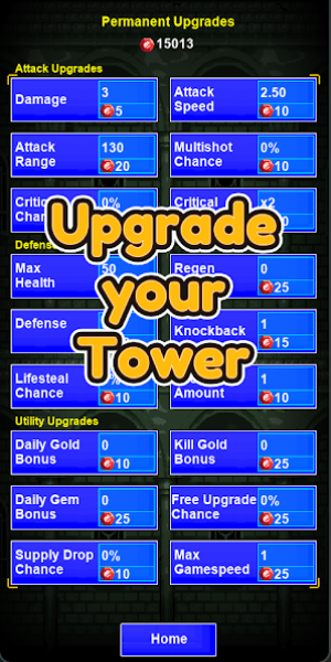 Lone Tower Roguelike Defense MOD ဖန်သားပြင်ဓာတ်ပုံ 1