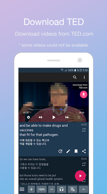 LingoTube - 适合语言学习者的双字幕播放器应用截图第2张
