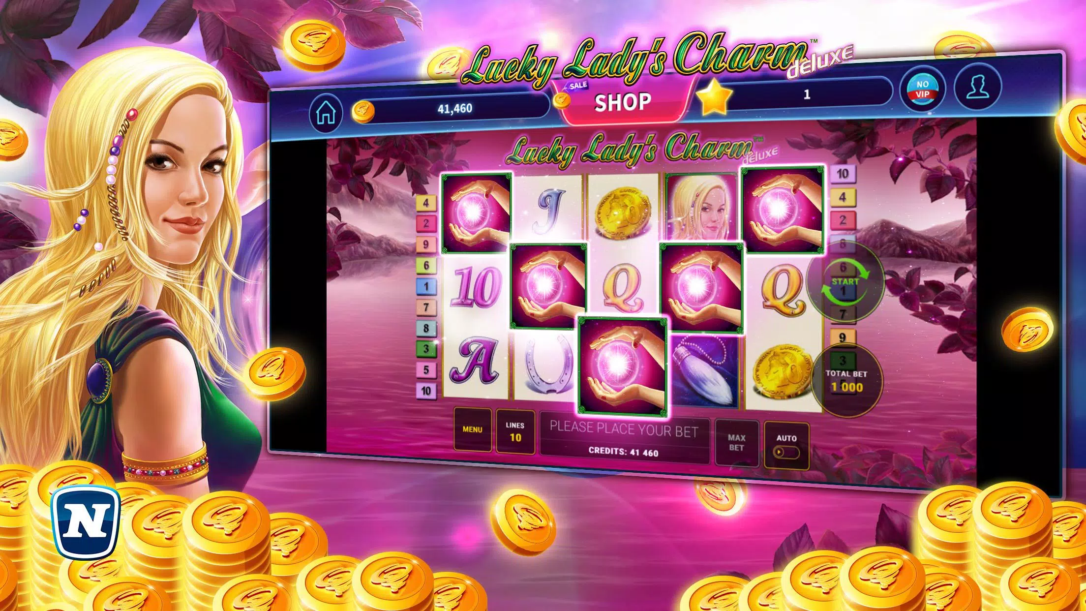 Lucky Lady's Charm Deluxe Slot स्क्रीनशॉट 0