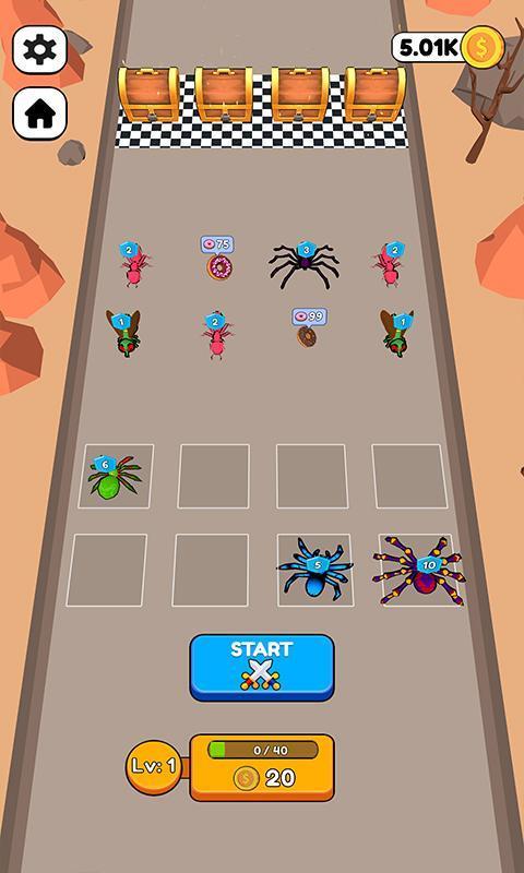 Merge Ants: Underground Battle Tangkapan skrin 0