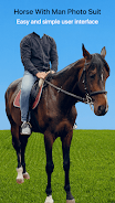 Horse With Man Photo Suit Скриншот 0