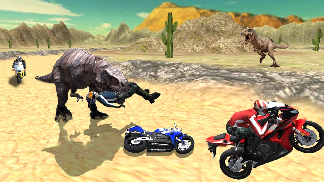 Dino World Bike Race Game - Jurassic Adventure Zrzut ekranu 3