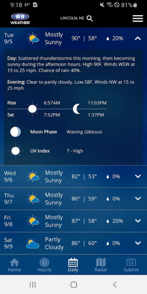 Schermata 10/11 NOW Weather 0