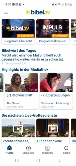 Bibel TV App Zrzut ekranu 0