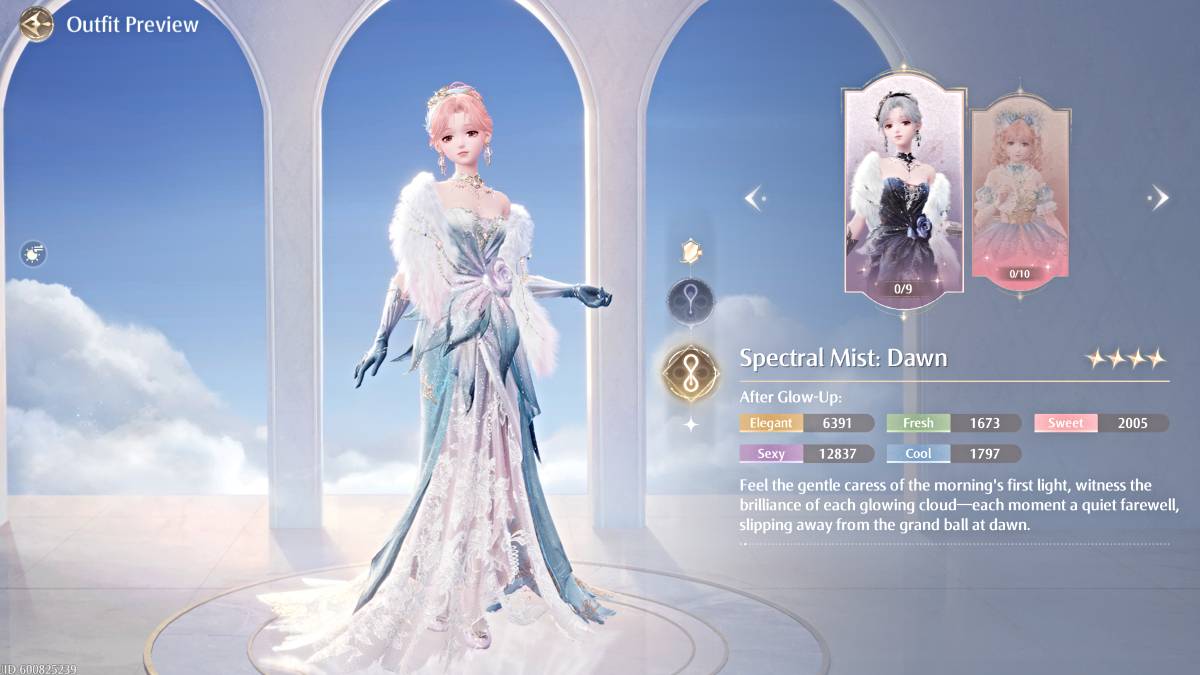 Spectral Mist: Dawn Titfit in Infinity Nikki