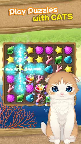 Cat Island Diary~Happy Match 3 Ảnh chụp màn hình 1