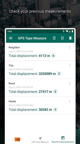 GPS ruban à mesurer Capture d'écran 3