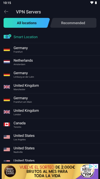 VPN Proxy Master Ekran Görüntüsü 1