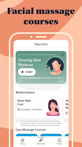 Luvly: Face Exercise, Skincare Captura de pantalla 3