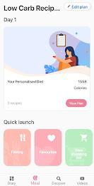 Low carb recipes diet app ဖန်သားပြင်ဓာတ်ပုံ 2