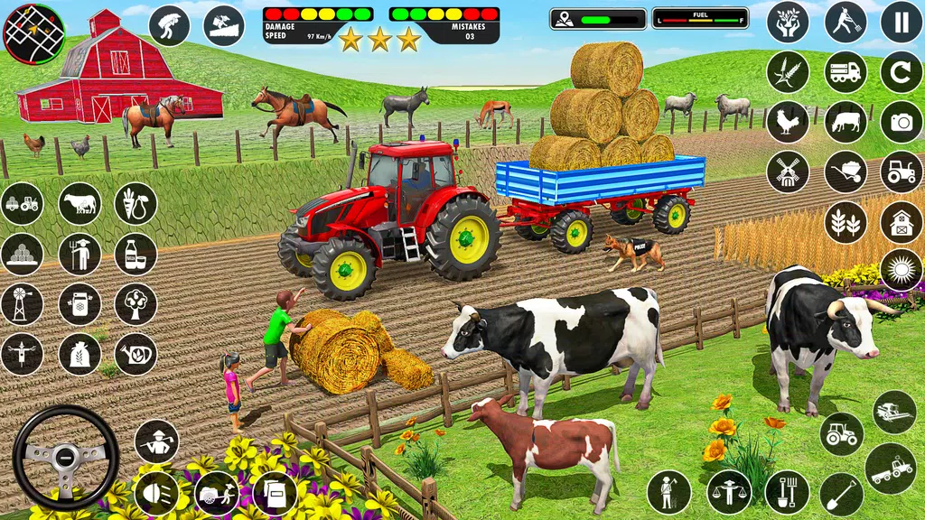 Farming Games: Tractor Driving Capture d'écran 2