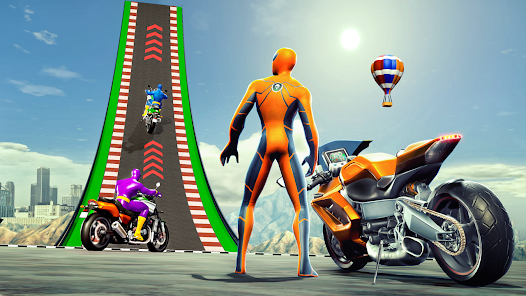 Super Hero Game - Bike Game 3D स्क्रीनशॉट 2