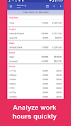 Work Log: Timesheet & Invoice Capture d'écran 3