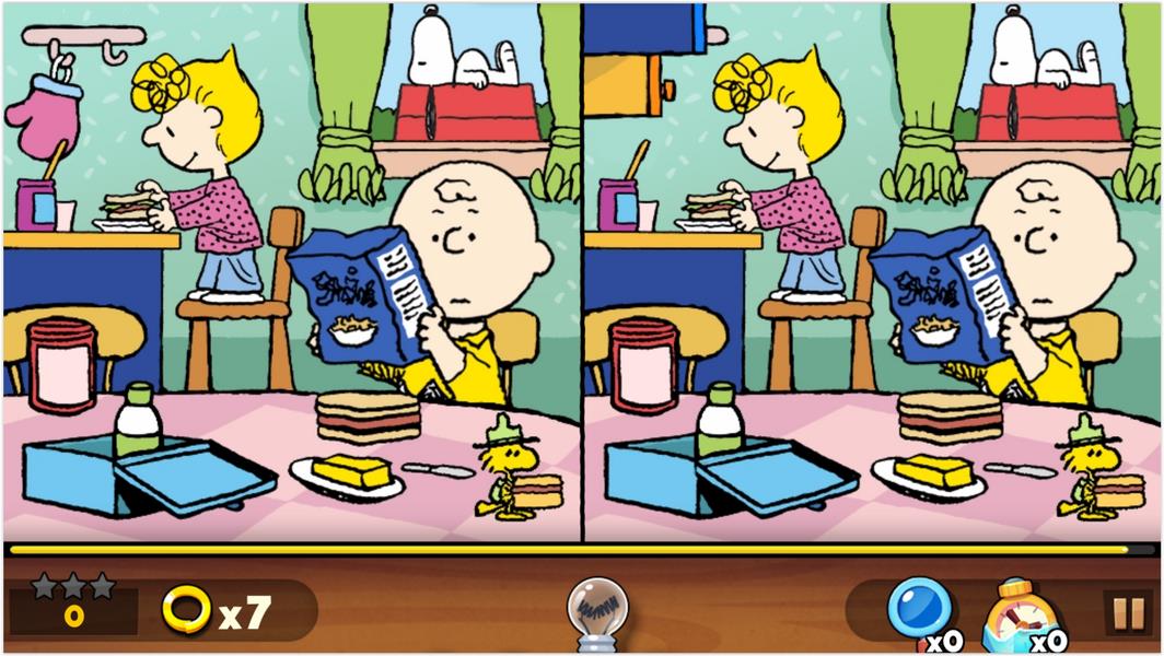 Snoopy Spot the Difference Screenshot 1