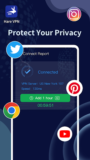 Hare VPN Ảnh chụp màn hình 1