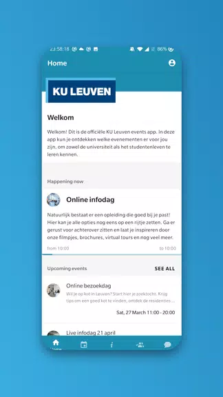 KU Leuven events Captura de pantalla 0