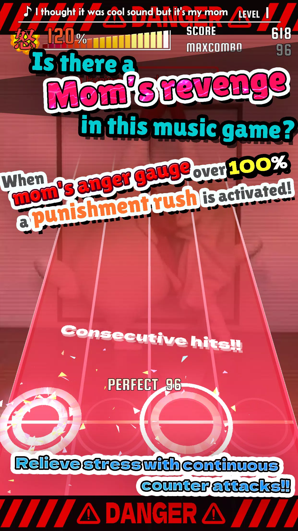 ChickenMom's rhythm game ဖန်သားပြင်ဓာတ်ပုံ 1