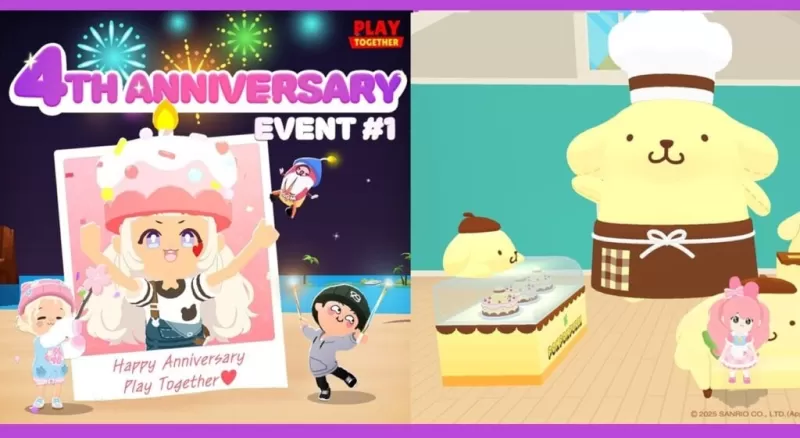 Jugar juntos marca el 4to aniversario con el evento Pompompurin Café