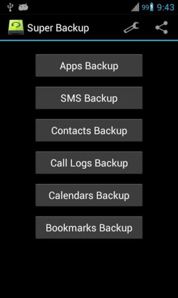 Super Restauração de backup Captura de tela 2