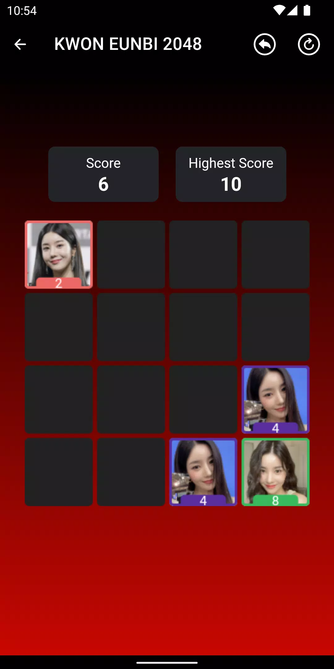 KWON EUNBI 2048 Game Screenshot 3