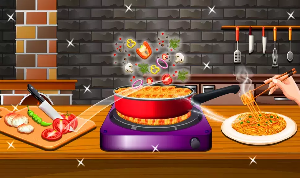 Crispy Noodles Cooking Game স্ক্রিনশট 1