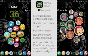 Bubble Cloud Widgets + Folders Schermafbeelding 0