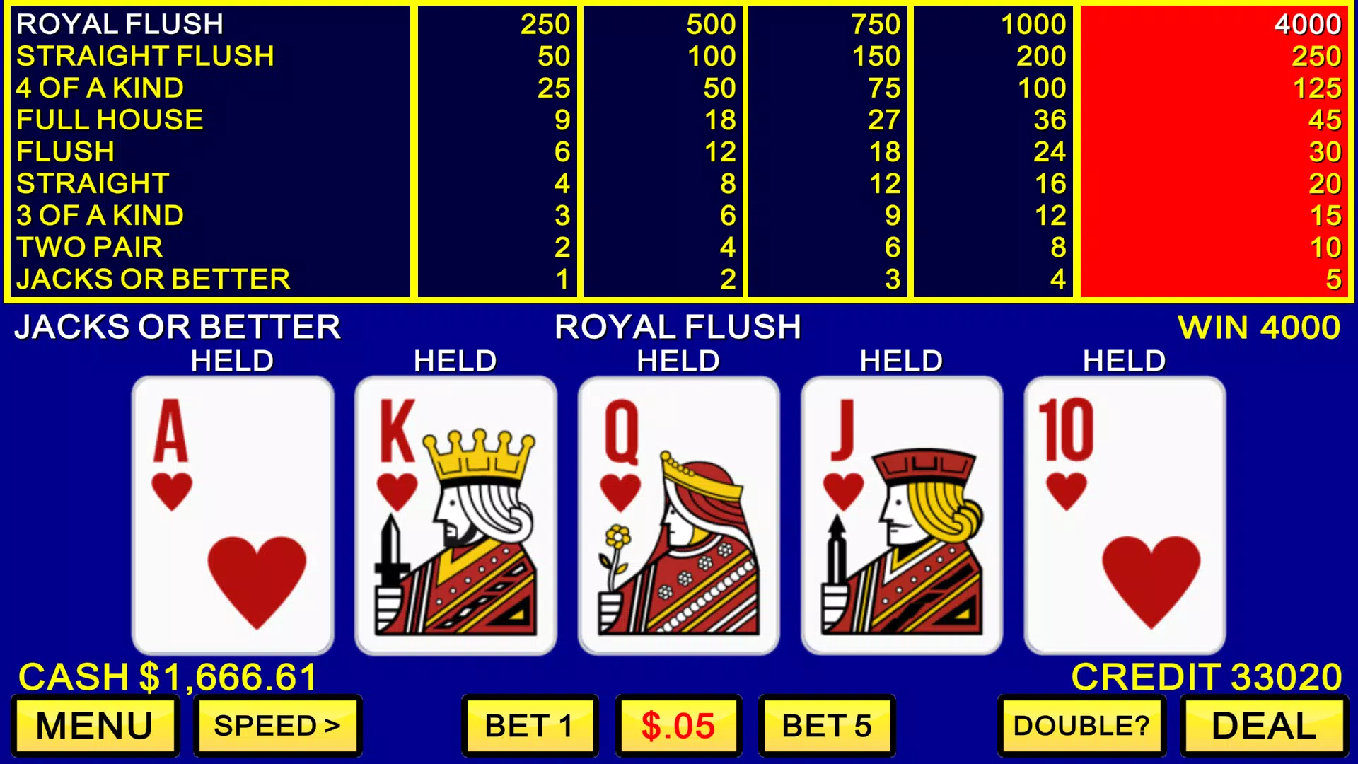 Video Poker Casino Schermafbeelding 0