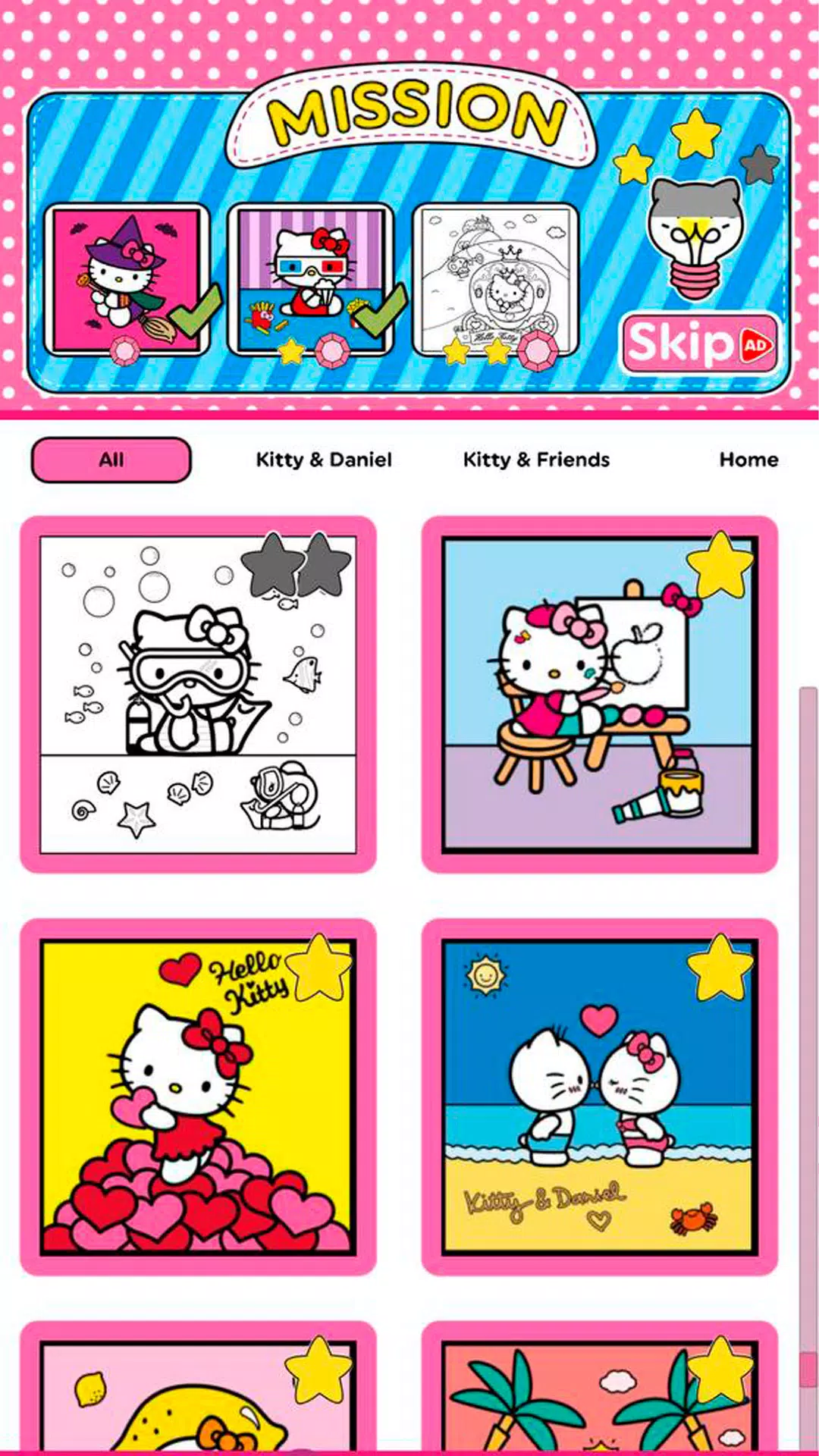 Hello Kitty: Libro Colorear Captura de pantalla 1