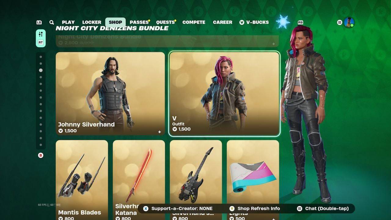 Cyberpunk 2077 Fortnite Skin Reveal