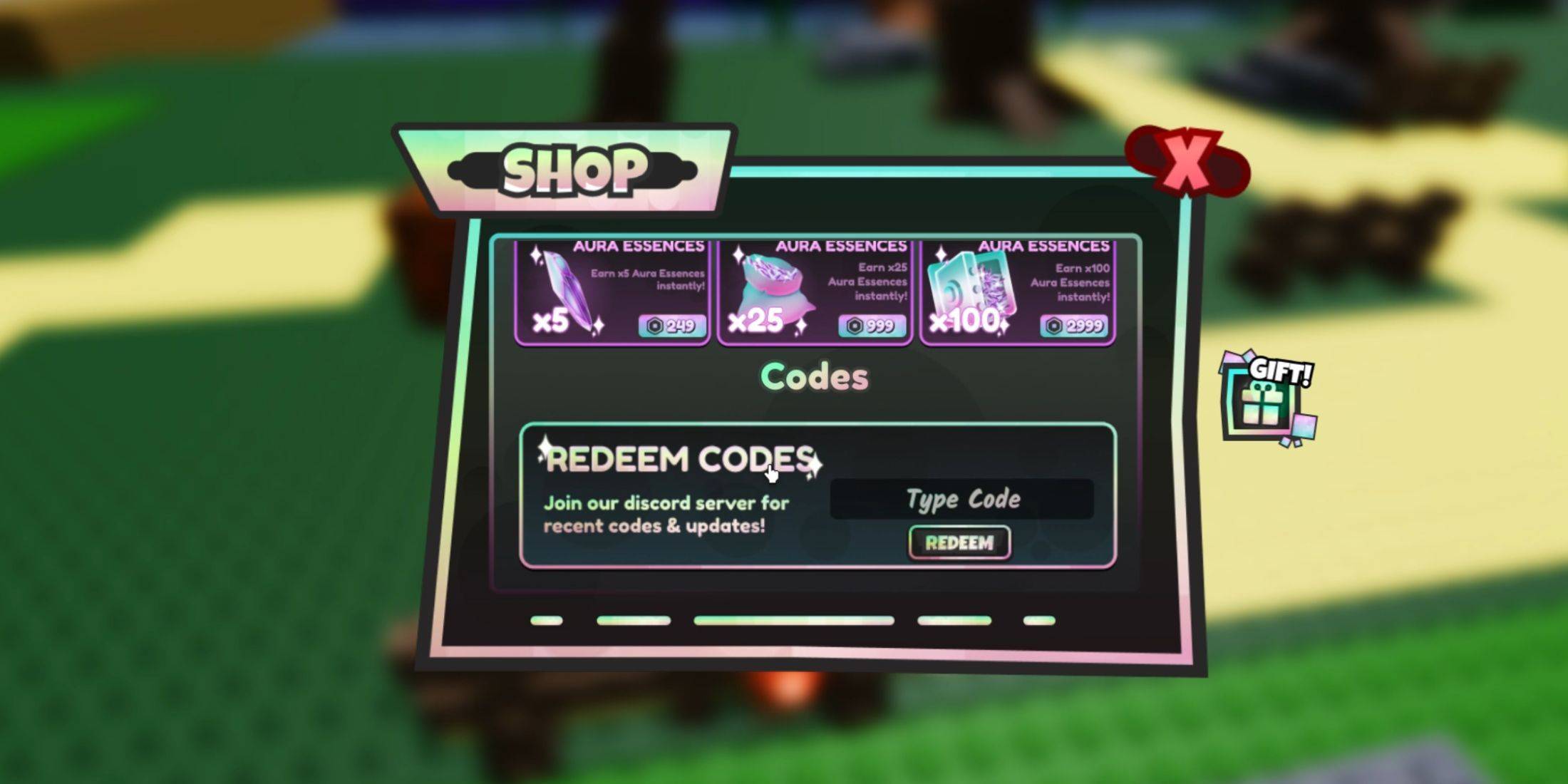 Image: Anime Auras RNG Code Input