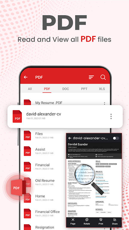 All Document Reader PDF Reader Schermafbeelding 1