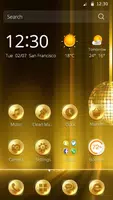 Golden Disco Vintage Theme Captura de tela 1
