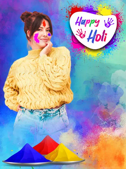 Happy Holi Video Maker Captura de pantalla 2