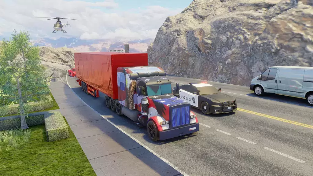 Usa Truck Simulator Car Games Tangkapan skrin 1