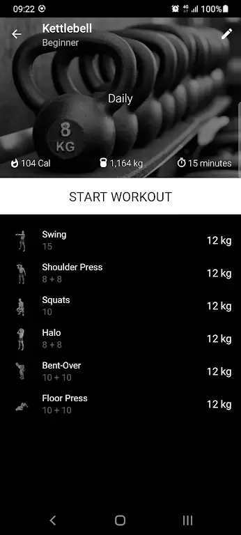 Kettlebell Home Workout Schermafbeelding 2