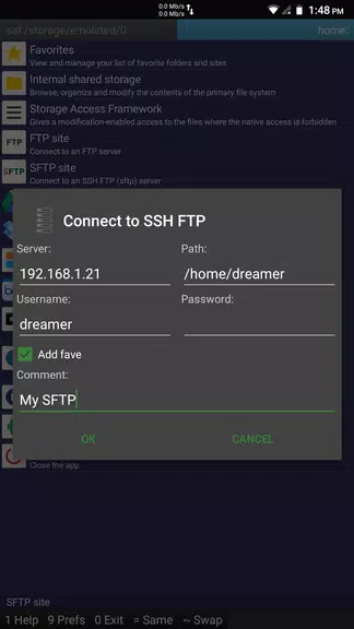 SFTP plugin to Ghost Commander स्क्रीनशॉट 0