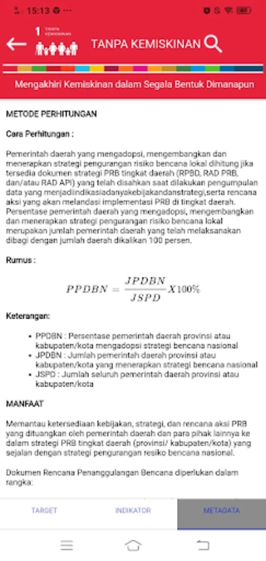 SDG Metadata Indonesia Ekran Görüntüsü 1