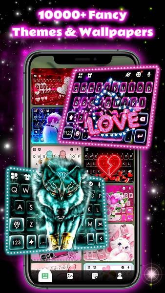 Teclado Neon Love Captura de tela 2