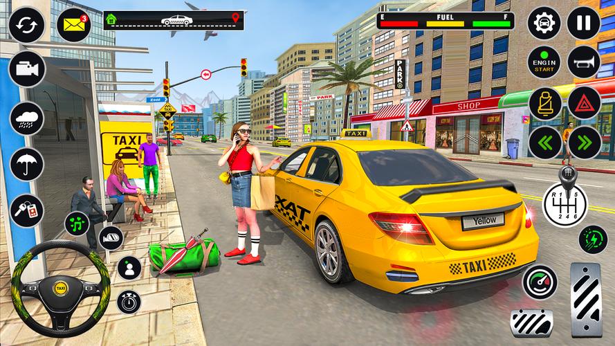 US Taxi Car Parking Simulator Ảnh chụp màn hình 1