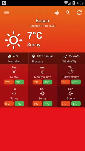 Weather South Korea應用截圖第1張