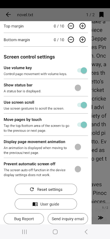 Readbook - Text Viewer Zrzut ekranu 2