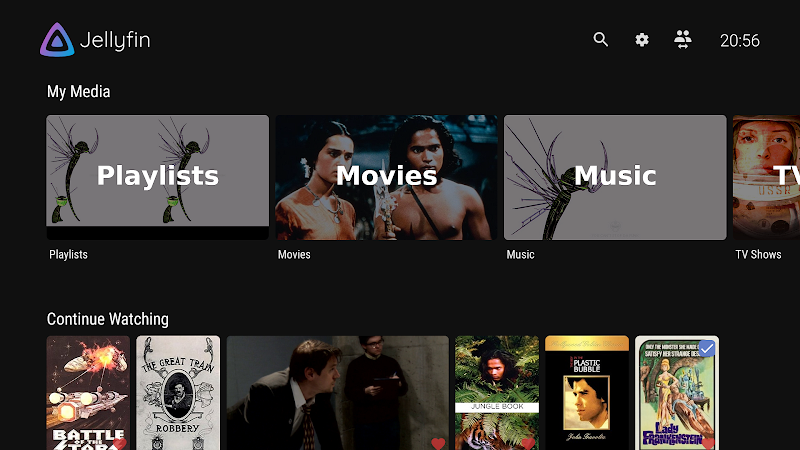 Jellyfin for Android TV ဖန်သားပြင်ဓာတ်ပုံ 0