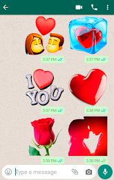 Romantic Stickers for WhatsApp ဖန်သားပြင်ဓာတ်ပုံ 0