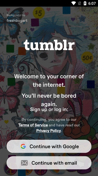 Tumblr—ファンサイト、アート、カオス スクリーンショット 0