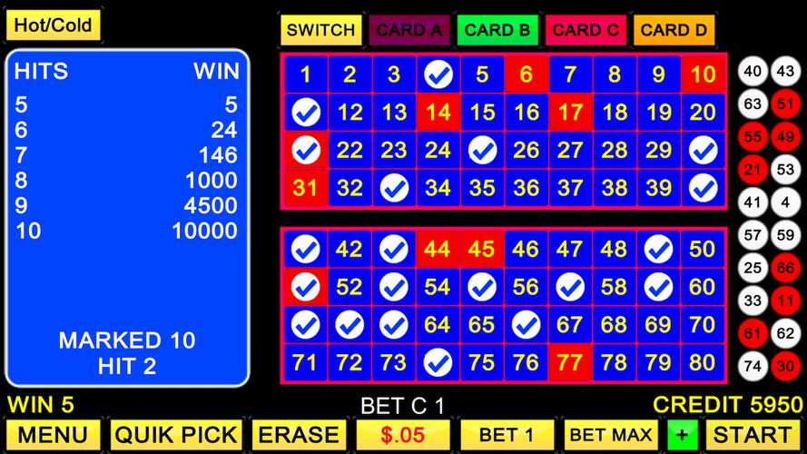 Keno 4 Card應用截圖第3張