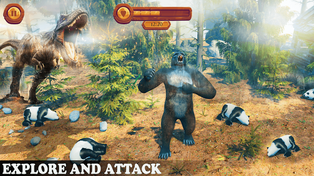 Wild Forest Gorilla Games Ekran Görüntüsü 3